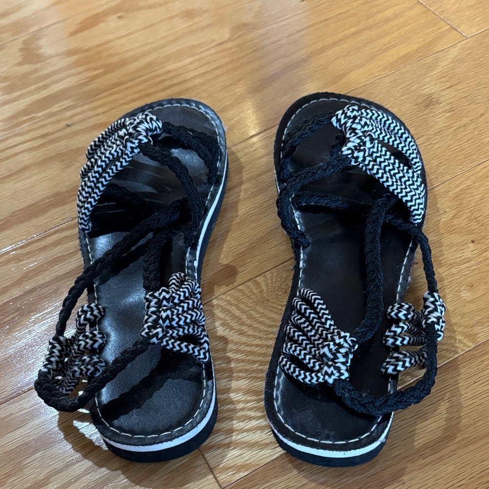 Black and White Women's Sandals